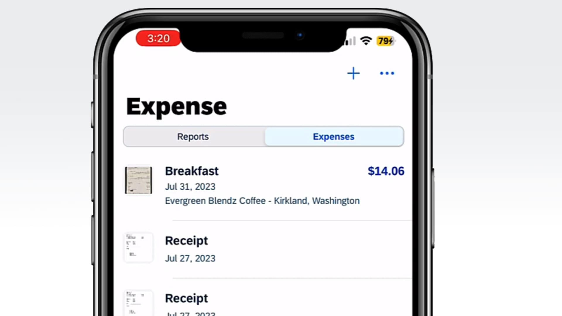 App being used on a phone